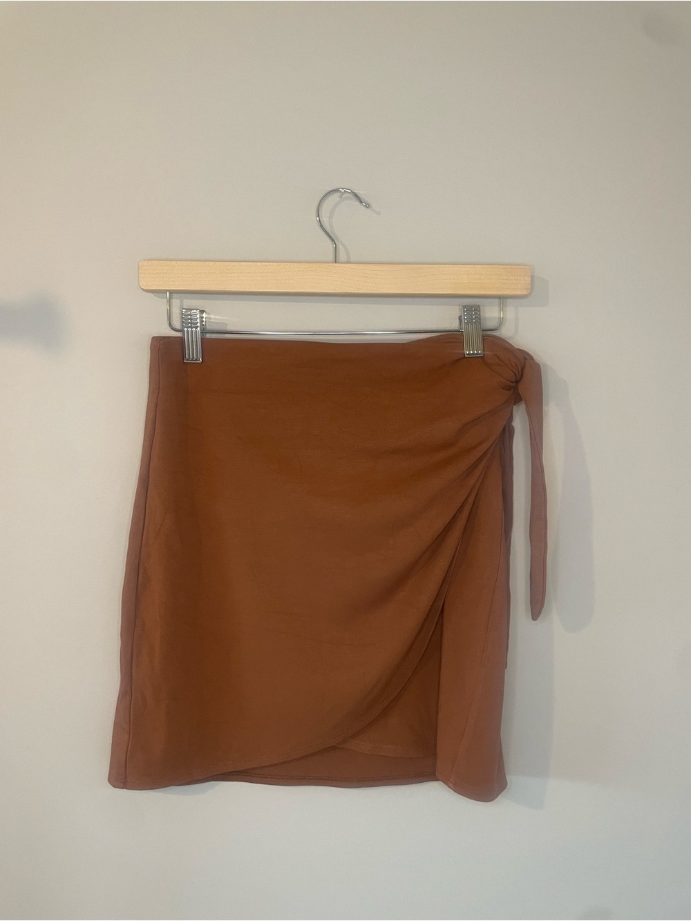 Wilfred Rust Wrap Mini Skirt